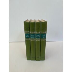 Louisa May Alcott 4 Book Set Nelson Doubleday 1955 Jo's Boys Eight Cousins Green